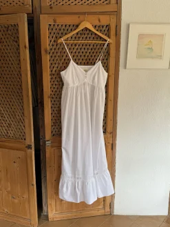 Clearance Djerf Avenue Airy Poplin Midi Dress White
