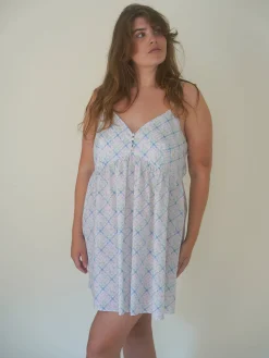 Sale Djerf Avenue Airy Poplin Mini Dress Cottage Meadow