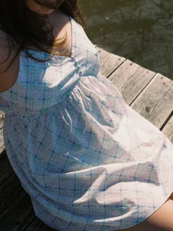 Sale Djerf Avenue Airy Poplin Mini Dress Cottage Meadow
