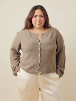 New Djerf Avenue Amorini Cardigan Wool Mole