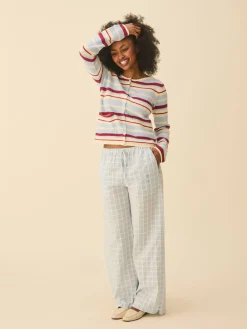 Clearance Djerf Avenue Amorini Pocket Cardigan Coastal Stripe