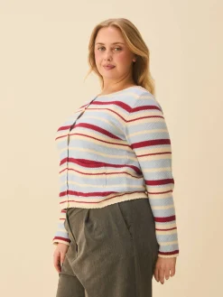 Clearance Djerf Avenue Amorini Pocket Cardigan Coastal Stripe