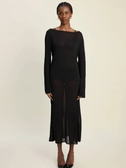 Hot Djerf Avenue Bateau Long Sleeve Top Black