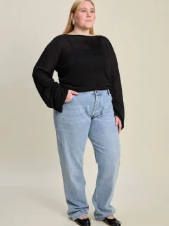 Hot Djerf Avenue Bateau Long Sleeve Top Black