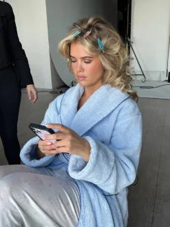 Discount Djerf Avenue Bath Robe Blue