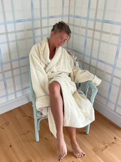 Djerf Avenue Bath Robe Creamy Oat