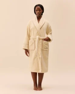 Djerf Avenue Bath Robe Creamy Oat