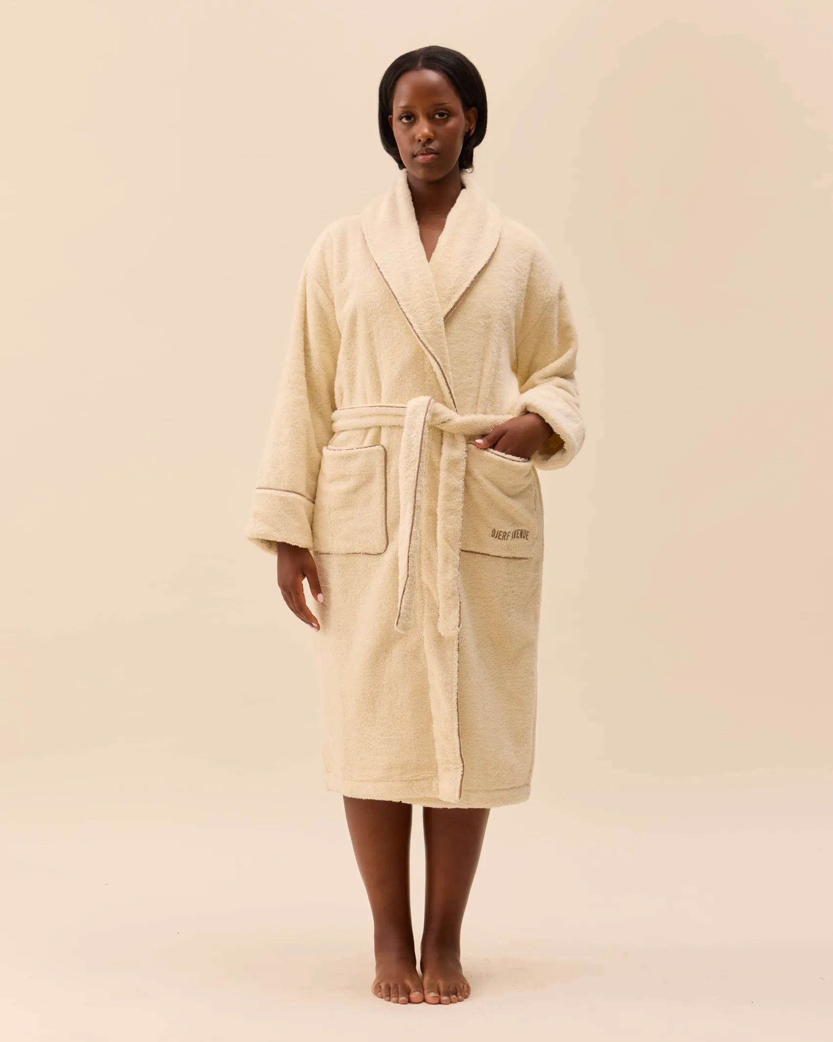 Djerf Avenue Bath Robe Creamy Oat