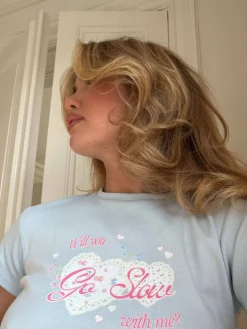 Best Djerf Avenue Birthday Tee Light blue