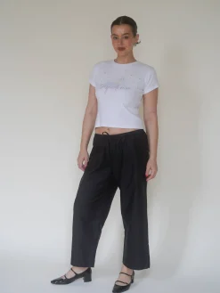 New Djerf Avenue Breezy Ankle Pants Black