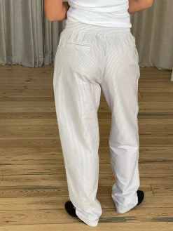 New Djerf Avenue Breezy Pants Beige Stripe