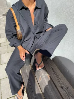 Sale Djerf Avenue Breezy Pants Black