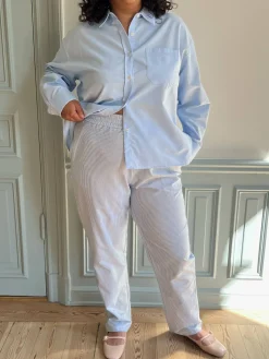 Outlet Djerf Avenue Breezy Pants Blue Stripe