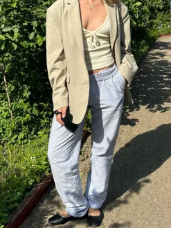 Outlet Djerf Avenue Breezy Pants Blue Stripe