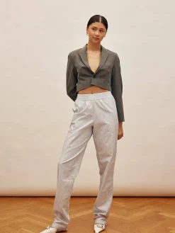 Clearance Djerf Avenue Breezy Pants Blue Stripe - Tall