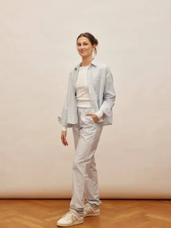 Clearance Djerf Avenue Breezy Pants Blue Stripe - Tall