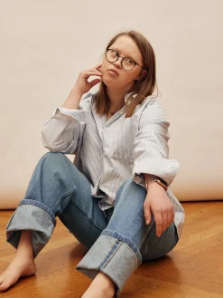 Online Djerf Avenue Breezy Shirt Blue Stripe