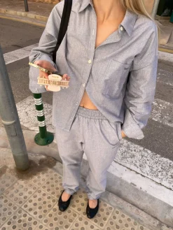 Best Djerf Avenue Breezy Shirt Grey