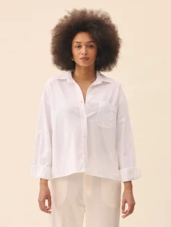 Online Djerf Avenue Breezy Shirt White