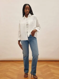 Online Djerf Avenue Breezy Shirt White