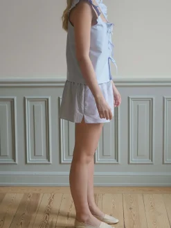 Outlet Djerf Avenue Breezy Short Shorts Blue Stripe