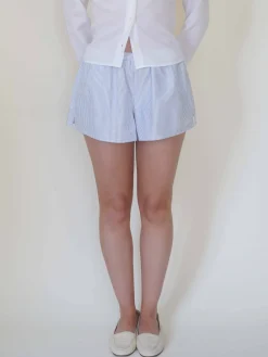 Outlet Djerf Avenue Breezy Short Shorts Blue Stripe