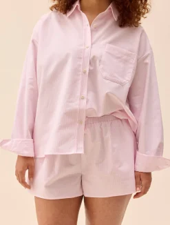 Outlet Djerf Avenue Breezy Short Shorts Pink Stripe