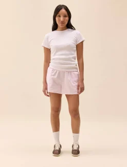 Outlet Djerf Avenue Breezy Short Shorts Pink Stripe