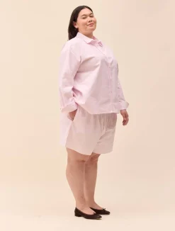 Outlet Djerf Avenue Breezy Short Shorts Pink Stripe