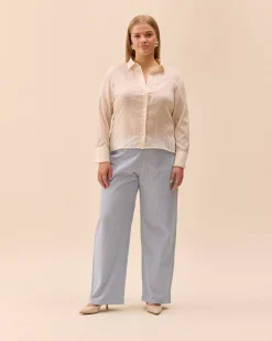 Hot Djerf Avenue Broderie Pants Airy Blue