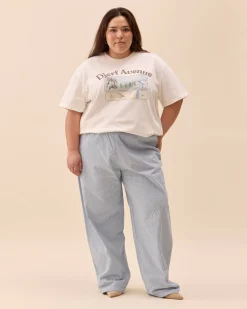 Hot Djerf Avenue Broderie Pants Airy Blue