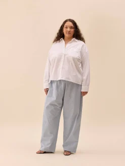 Hot Djerf Avenue Broderie Pants Airy Blue