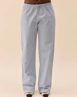 Djerf Avenue Broderie Pants Airy Blue - Tall