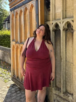 Discount Djerf Avenue Celebration Mini Dress Burgundy