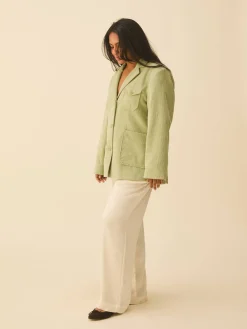 Djerf Avenue Corduroy Jacket Pistachio