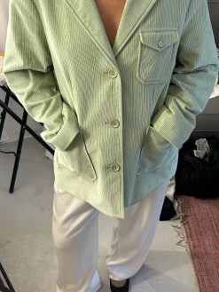 Djerf Avenue Corduroy Jacket Pistachio