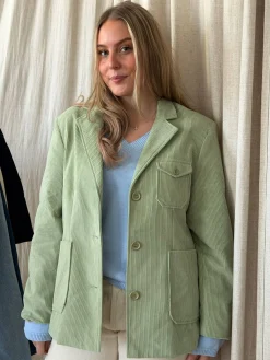 Djerf Avenue Corduroy Jacket Pistachio