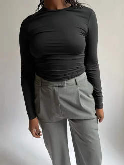Online Djerf Avenue Daily Long Sleeve Top Black