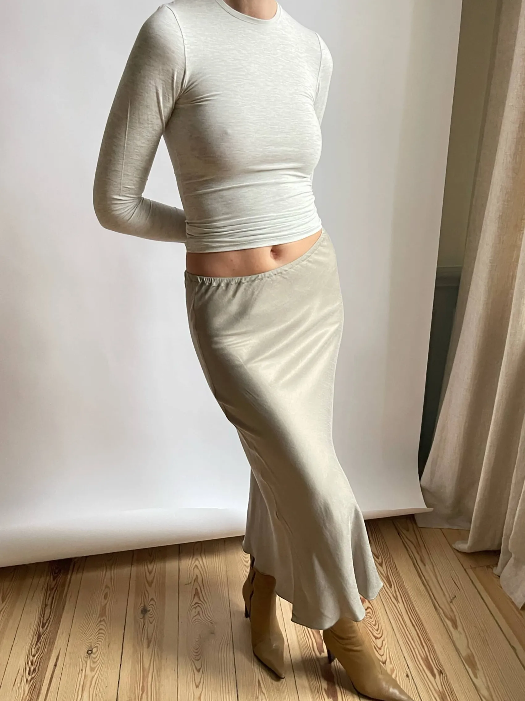 Hot Djerf Avenue Daily Long Sleeve Top Grey Melange