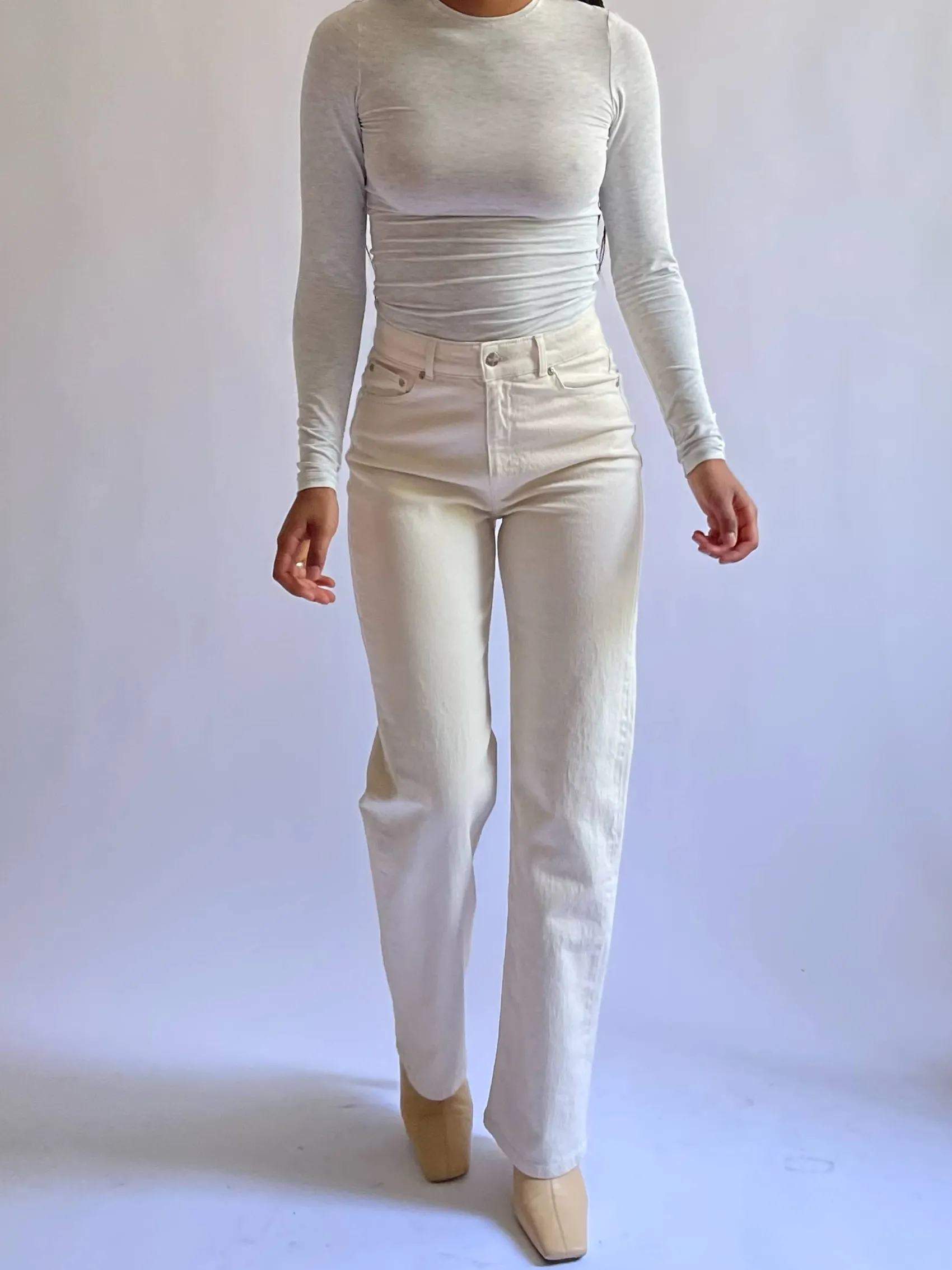Hot Djerf Avenue Daily Long Sleeve Top Grey Melange
