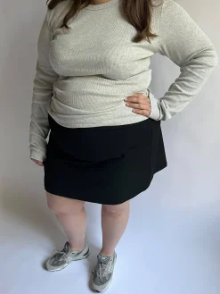 Online Djerf Avenue Daily Long Sleeve Top Ribbed Grey Melange