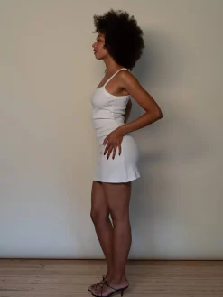 Hot Djerf Avenue Daily Tank Dress Ribbed White