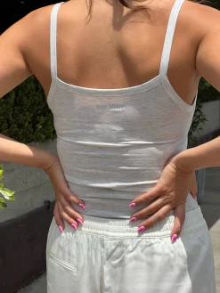 Outlet Djerf Avenue Daily Tank Top Grey Melange