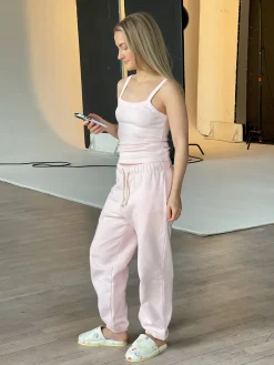 Best Djerf Avenue Daily Tank Top Ribbed Baby Pink