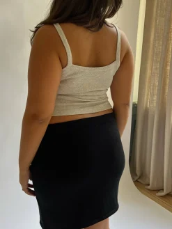 Discount Djerf Avenue Daily Tank Top Ribbed Grey Melange