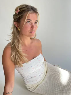 Best Djerf Avenue Daily Tube Top Butterfly White Butterfly