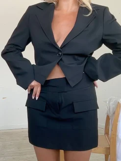 New Djerf Avenue Day-to-day Blazer Black