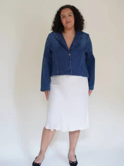 Hot Djerf Avenue Day-to-day Denim Blazer Dark Blue