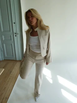 Clearance Djerf Avenue Day-to-day Pants Cream - Tall