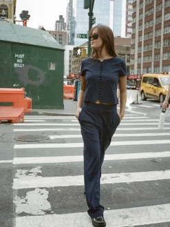 Best Djerf Avenue Day-to-day Top Deep Blue